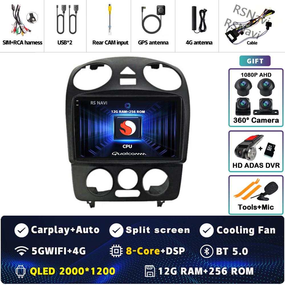 Android 14 Carplay Auto For VW Volkswagen Beetle 2000 2001 - 2012 Car Radio 4G WIFI Player Multimedia Srereo Navigation Video BT