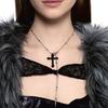 SENTIMENTS NO.473 [BLACK] KNOT CROSS NECKLACE