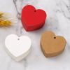 100pcs Heart Shaped Cards Blank Cards Label Kraft Paper Hanging Decoration Gift Labels DIY Crafts Handwritten Blessings