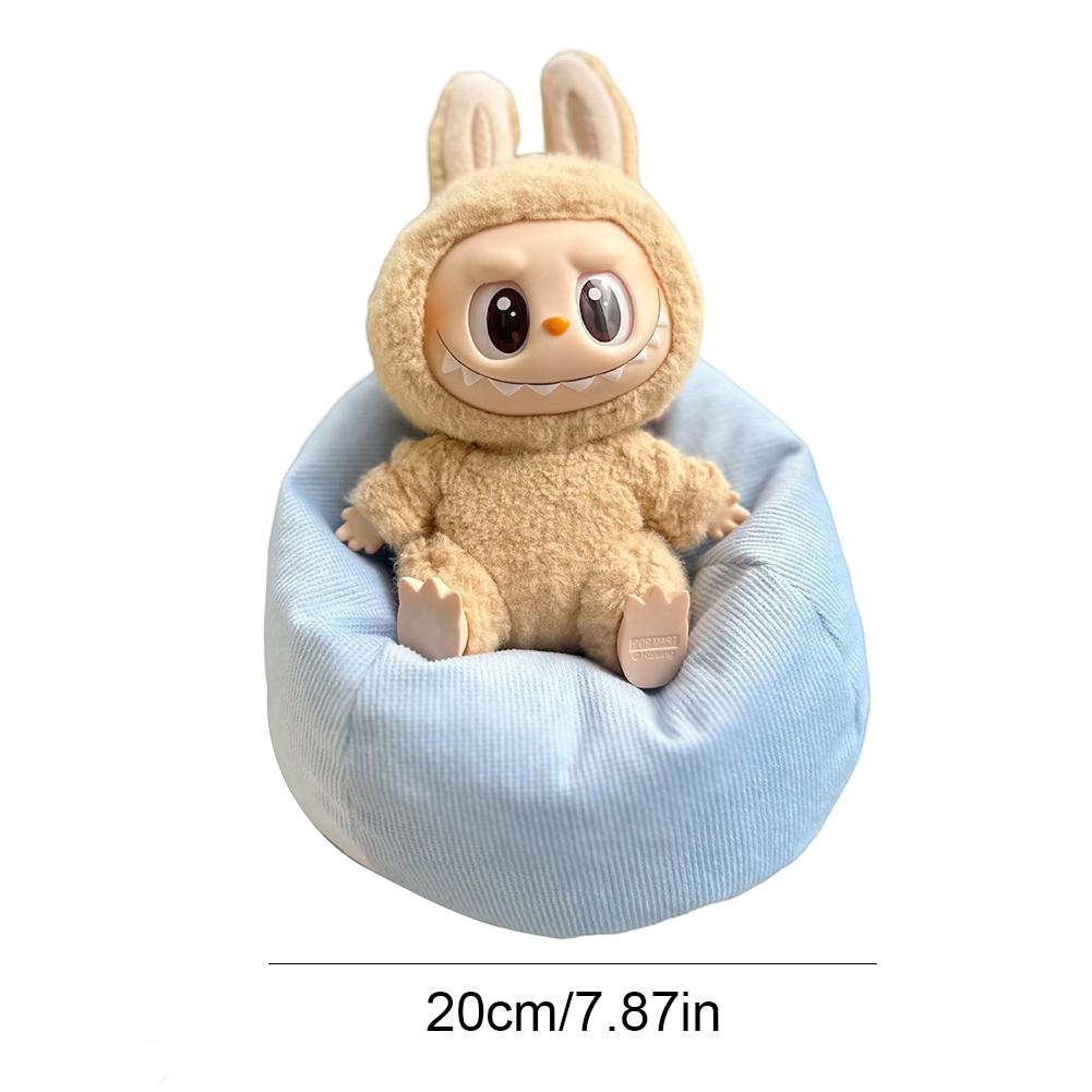 For 17cm Labubu Mini Chair Bjd Doll Room Decoration 2nd Generation Sitting Party Series Doll Sofa Car Mini Safety Sofa Toy Gifts