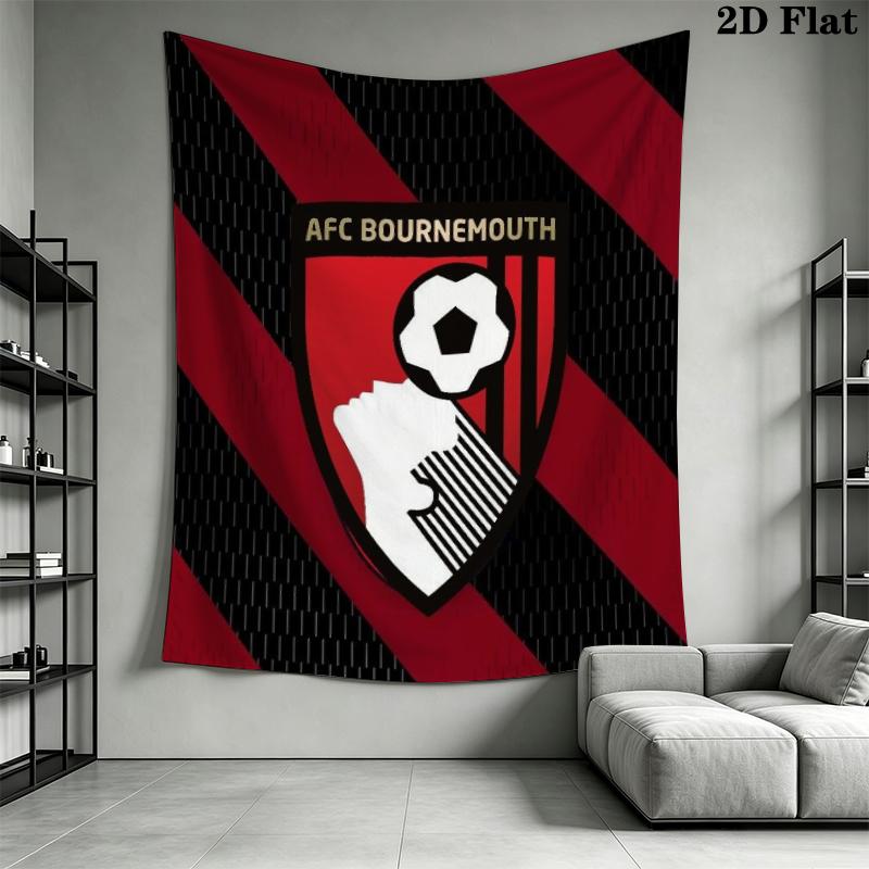 AFC Bournemouth Wall Tapestry Aesthetic Wall Hanging Printed Fabric Blanket Decorative Tapestries for Bedroom Living Room Home Decor