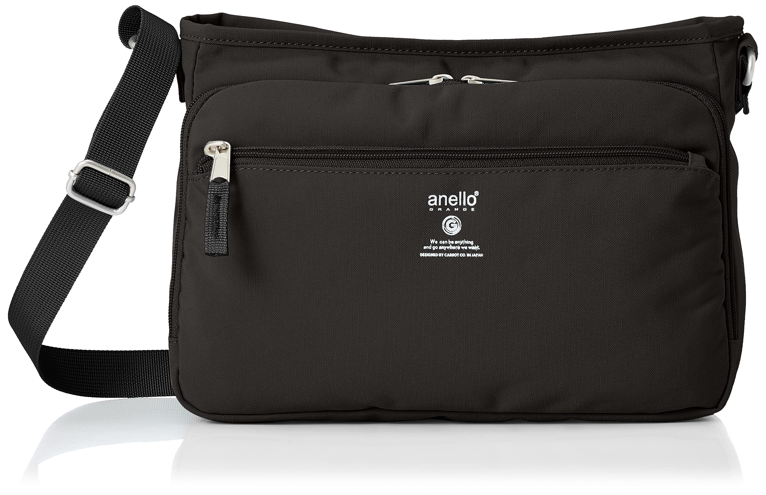 

Anello Grande A5 CABIN GTM0452 Shoulder Bag, Lightweight, Water-Repellent, Multi-Storage, Dark Black