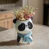 Panda Gypsum Flower Pots Silicone Resin Mold Epoxy Resin Castings Molds Succulent Vase Cement Mold Candle Holder Molds