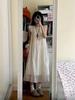 [Full Original] French Seaside Vacation Small Flying Sleeve Dress Women's Season New Small Over-the-knee Medium and Long Dress