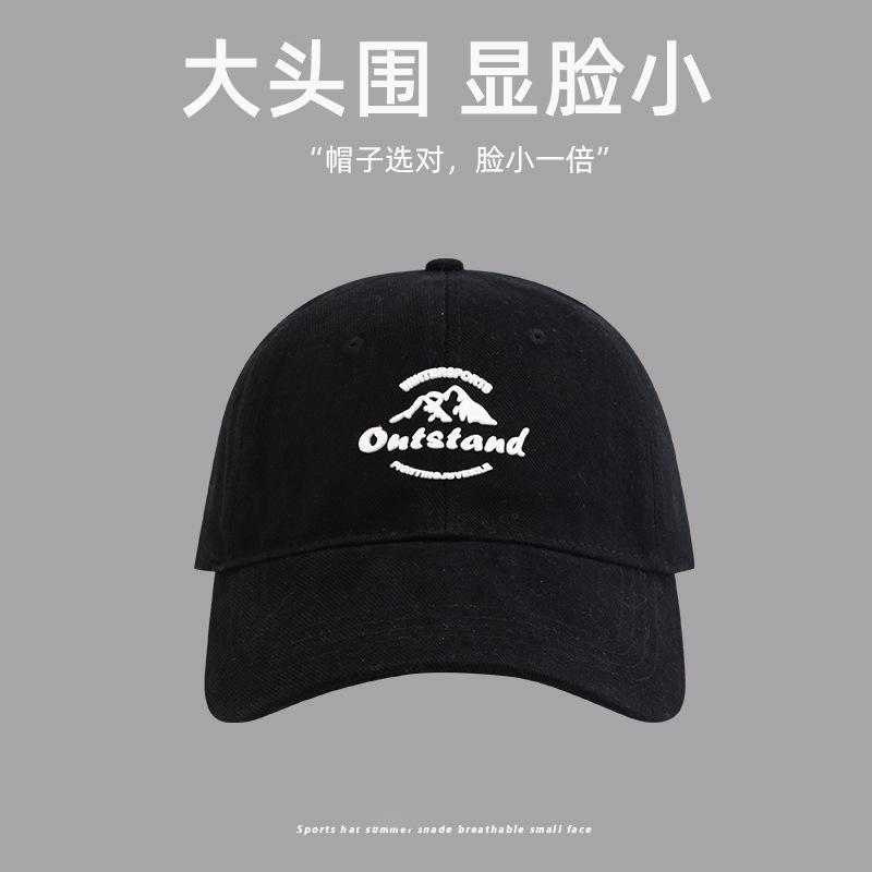 

2024 большая окружность головы квадратная шляпа студентка мягкая кепка пара показ мод лицо маленькая бейсболка мужчины M（56-58cm） чёрный