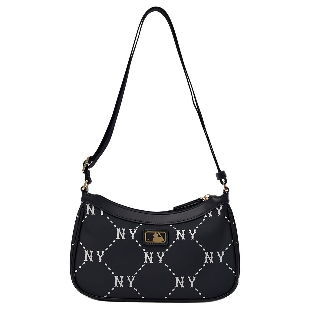 MLB Leather Crossbody Bag, Shoulder Bag Regular Women's Black 7ACRMD15N-50BKS