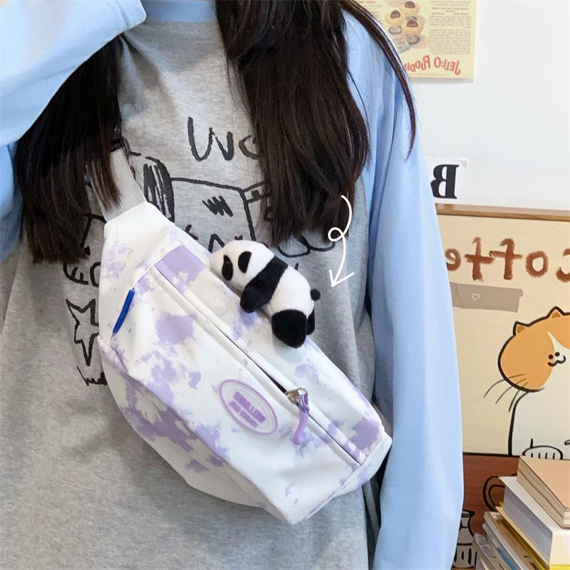 

Женская сумка тай-дай на одно плечо: Трендовая, Универсальная, Летняя поясная и велосипедная сумка Single Bag фиолетовый