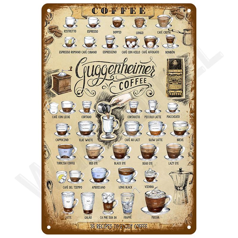 Retro Tin Sign Vintage Metal Signs Plates Posters House Interior Bathroom Wall Art Mural Aesthetic Room Home Decor Decorations