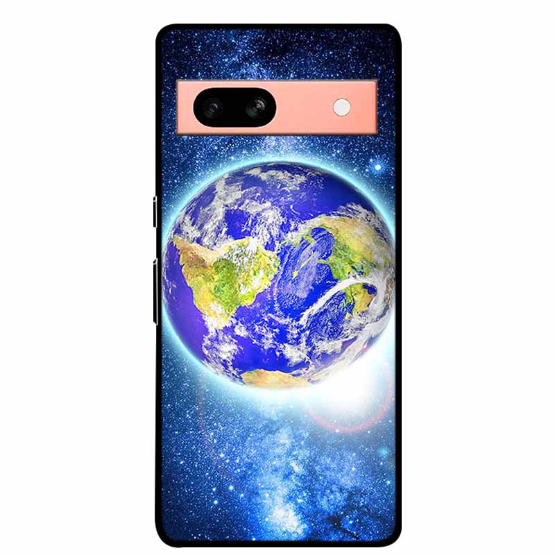 Per Google Pixel 7a 5G Custodia 6.1" Cover Fiori Bordo Nero Silicone TPU Morbida Cover Posteriore Per Google Pixel7a 2023 Custodia Telefono Fundas