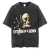 Vintage Washed System of A Down Toxicity Album Graphic T-shirt Unisex Rock Oversized Streetwear Short Sleeve Soft Cotton Breathable Tee Tops