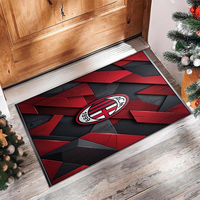 AC Milan Printed Flannel Area Rug Non Slip Soft Polyester Floor Carpet Indoor Decor Mat for Bedroom Living Room Sofa Game Room Home Decoration