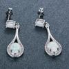 Luxury European & American Opal Double Oval Earrings for Women