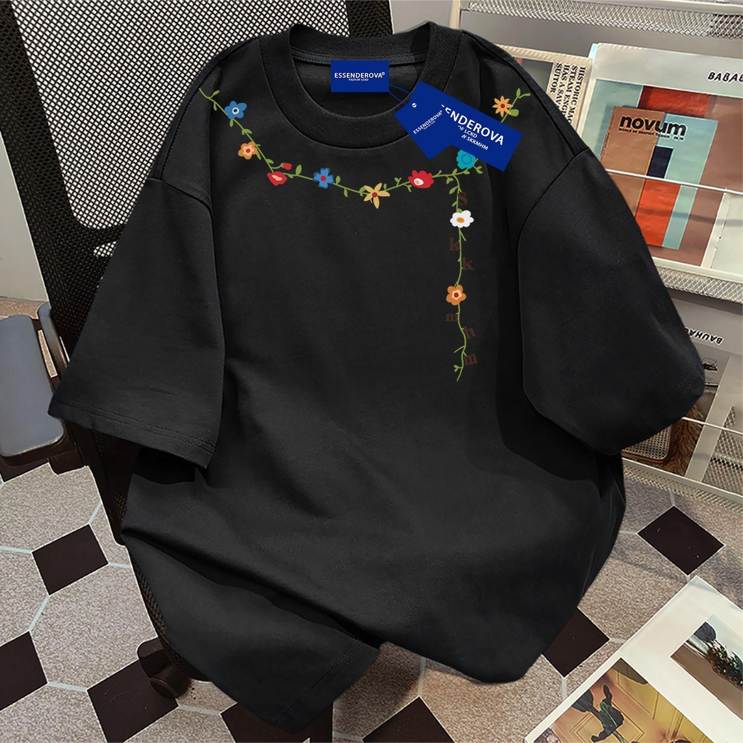 

Женские футболки с круглым вырезом и короткими рукавами, однотонные футболки с цветочным принтом, повседневные летние базовые футболки, блузки, топы для женщин XL