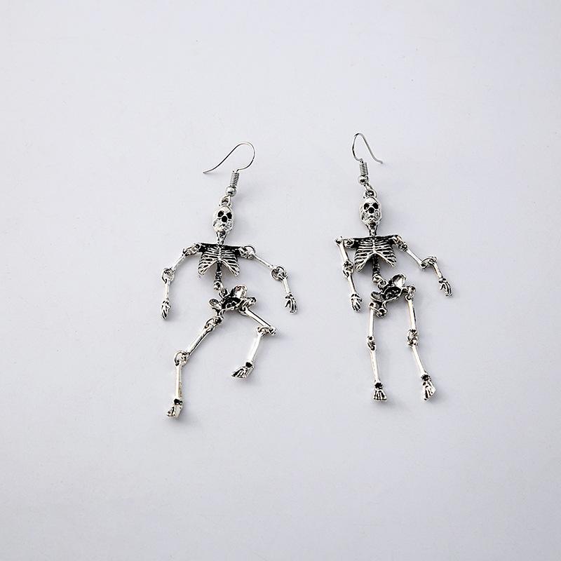 Halloween Retro Skull Head Earrings Women'S Jewelry Party Gifts Role Playing Accessories
