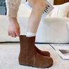 Women's Short Boots 2025 Autumn Winter New Luxury Vintage Outdoor Non Slip Fashion Boots Comfortable Soft Sole Flat Casual Shoes