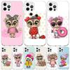 Cute Owl Hearts Lover Case Phone Cover for Apple Iphone 17 Air 16 15 14 13 Mini 12 11 Pro Max 16E 7 Plus 8 + SE 2020 Trend Funda
