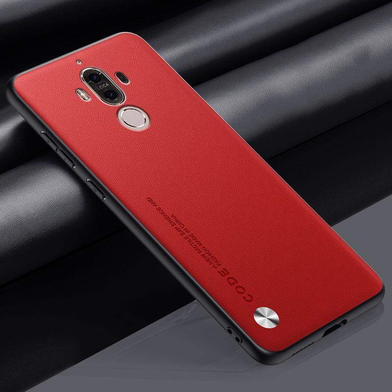 

Для Huawei Mate 9 Чохол Розкішний PU Шкіряний Чохол для Телефону Для Huawei Mate 9 Mate9 Задня Кришка Матовий Силіконовий Ударостійкий Повний Захист For Huawei Mate 9 червоний