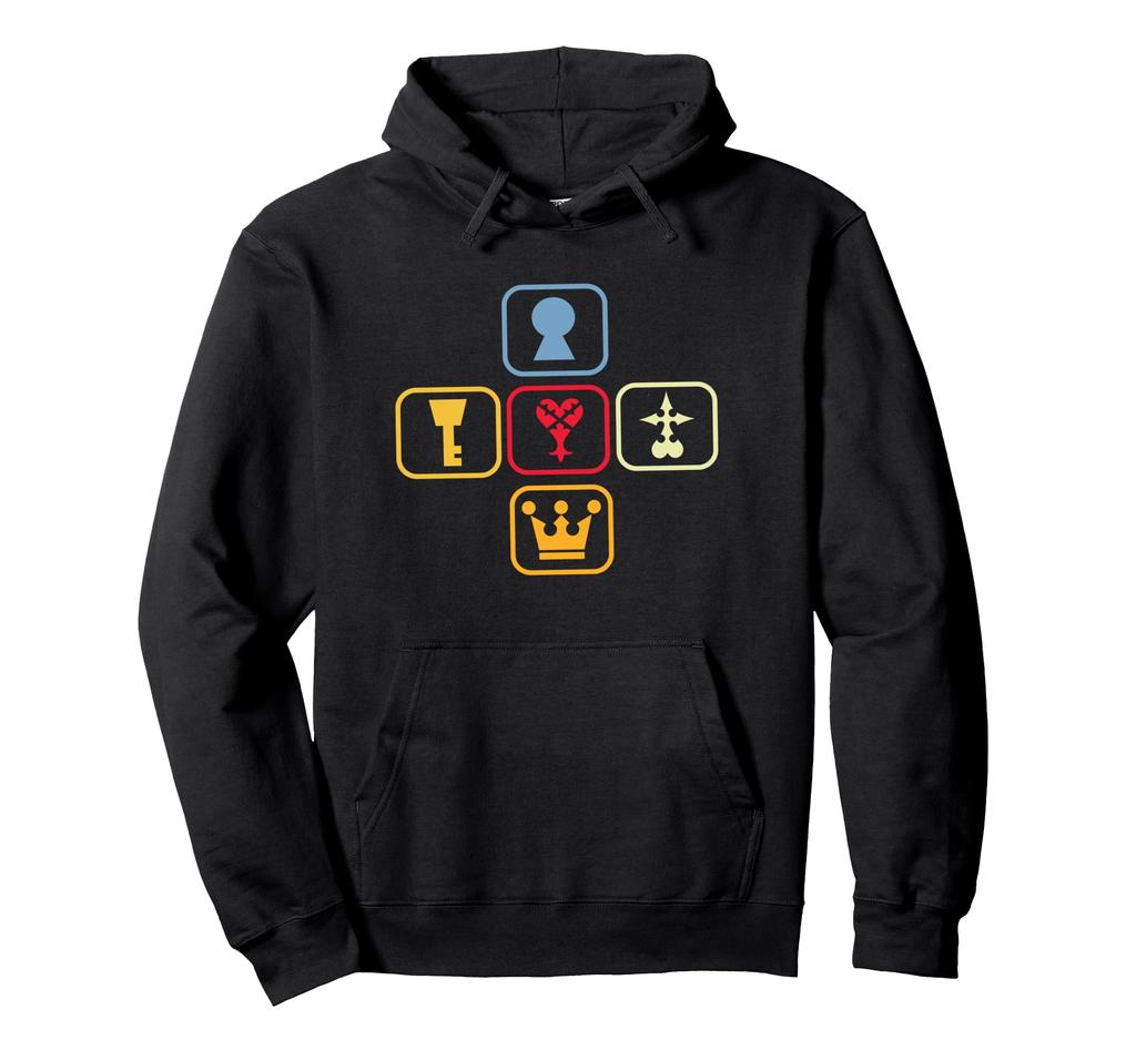 Disney Kingdom Hearts Iconic Symbols Big Bust Poster Hoodie