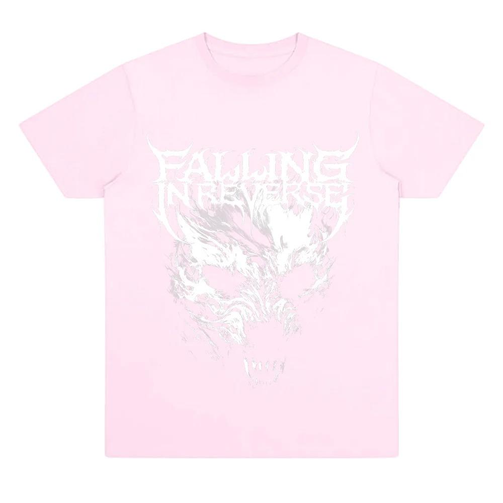 Rock Band Falling in Reverse Poster Graphic Print Tshirt Men Women Casual Oversized Streetwear Cotton Comfortable Summer Tees