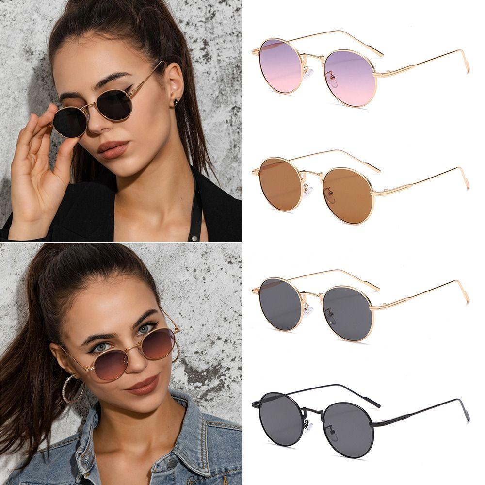 Black Sun Glasses  Shades Eyewear Round Sunglasses for Women  Travel