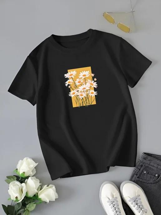 Oversized T-shirt with floral print S
