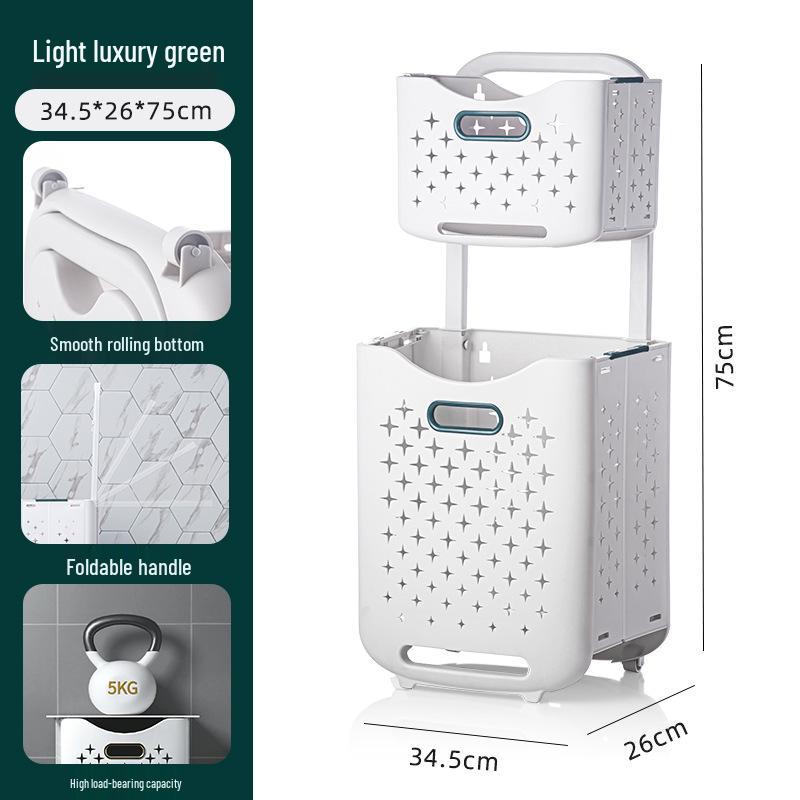

Foldable Laundry Basket for Bathroom - High-Capacity Cloth Storage Solution