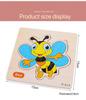 Non-Toxic 3 Pcs Random Color Puzzle 3D Toys Early Education Wooden Cartoon Animal Puzzle Puzzle Infant Puzzle Board Toys