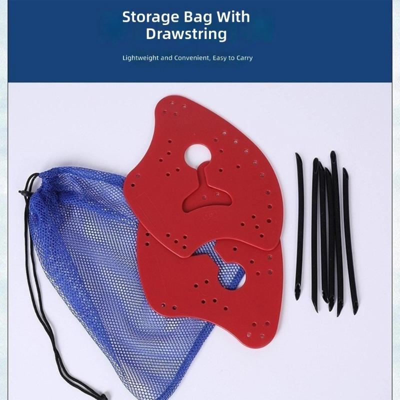 Swimming Training Paddles for Children and Adults with Comfortable Adjustable and Hydrophobic Structure to  Performances