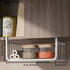 1pc Multipurpose Closet Storage Basket Hanging Basket Organizer Metal Hanging Basket for Kitchen Cabinet and Desk Home Organizer