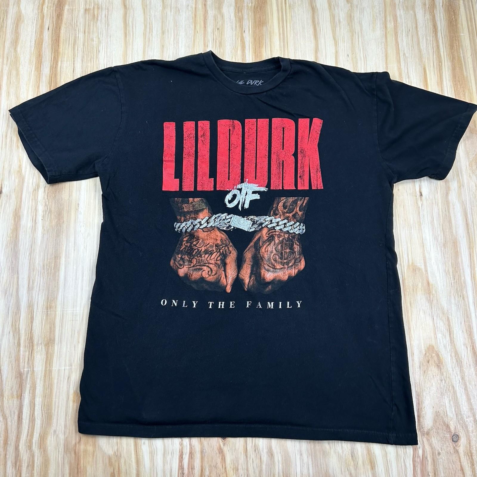 Lil Durk Only The Family Black T-Shirt Size XL Rapper Music 100% Cotton Unisex T-Shirt M
