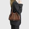 Fall Winter Women Quilted Chain Bucket Bag Trendy Style Faux Suede Handbag Fashion Shoulder Crossbody Ladies Purse