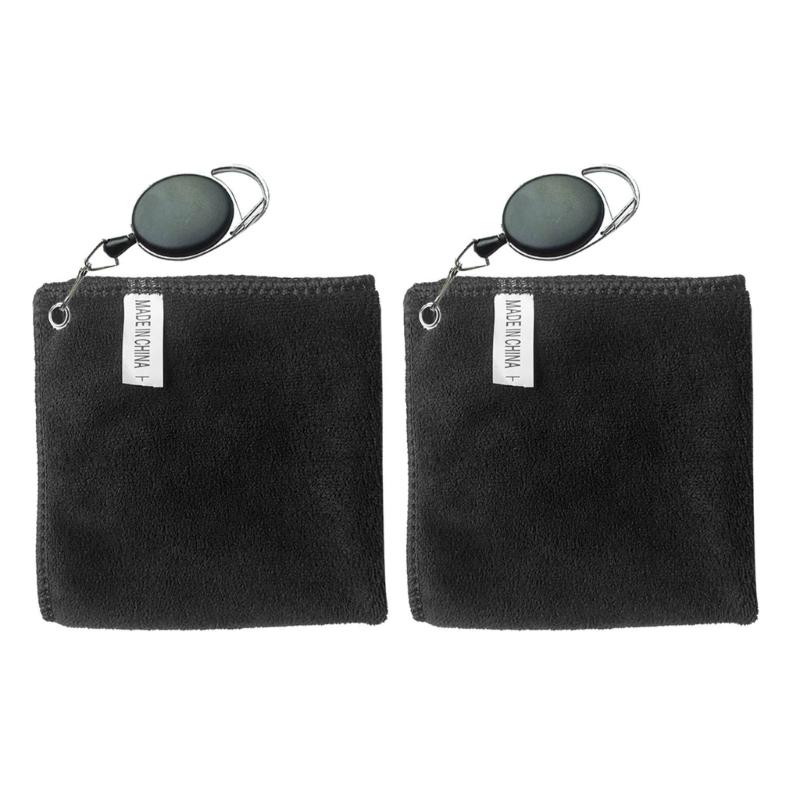 Golfs Towel for Bag, Water Absorption Cleaning Cloth Clean Towel Golfs Club Head Wipe Cloth with Portable Buckle Hook