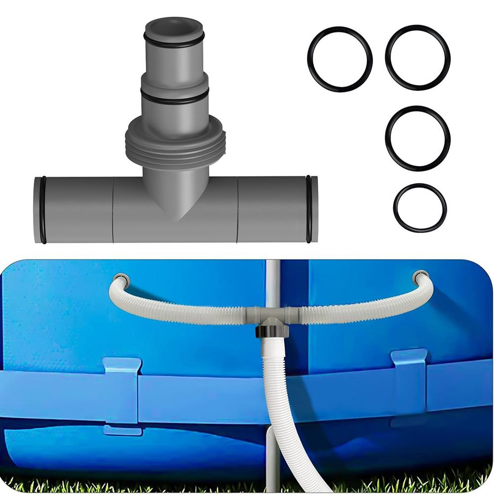 T Connector 3-Way Connector Pool Maintenance Compatibility For 32mm Hoses Compatibility For 38mm Hoses Effortless Setup