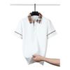 2026 Summer New Splicing Design Men's Business Casual Short Sleeve Polo Shirt Breathable and Versatile