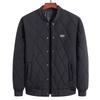 Men's Winter Quilted Cotton Jacket with Baseball Collar - Mid-Aged, Lightweight & Loose Fit Outerwear