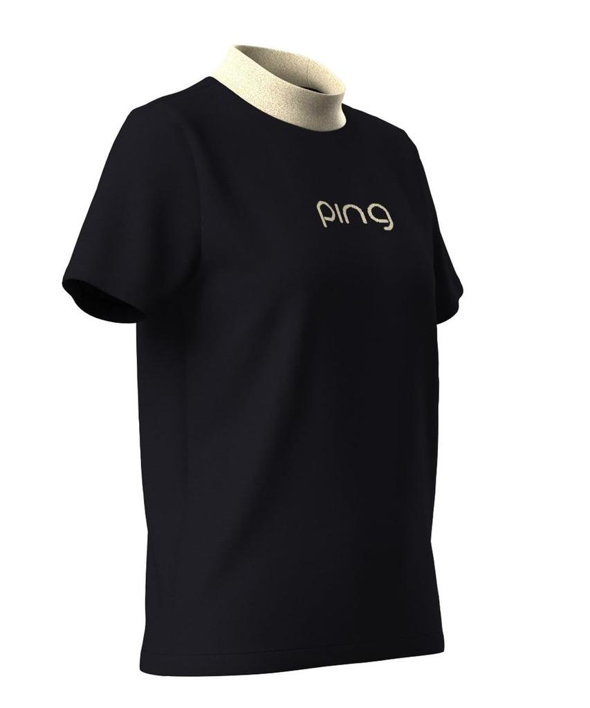 Ping Apparel Women's Short Sleeve High Neck Sweater (Brand Logo) / Golf / 622-4275804 010_Black L