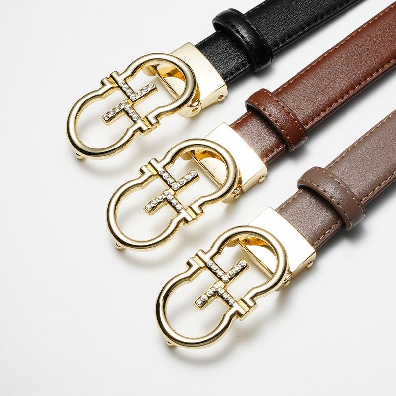 Women'S Belt New Women'S Belt Dress Smooth Buckle Belt Women'S Decorative Skirt Versatile Thin Belt