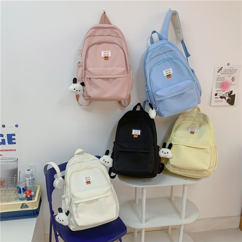 

Новый большой вместительный модный рюкзак для милой девушки, популярная школьная сумка, дорожный, универсальный рюкзак для поездок на работу backpack чёрный