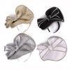 Retro Exquisite Vintage Fascinator Hat Elegant Bowknot Hair Band Bride Headdress Top Hat Sweet Masquerade Hair Band Photography