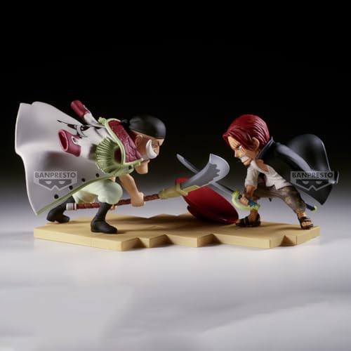 Banpresto Edward Newgate vs. Shanks One Piece collectible figure - World log 13cm multicolor BP29081P ideal anime fans.