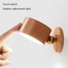 Wooden Led Bedside Light Dimming Usb Charging 360 Degree Rotating Magnetic Ball Touch Control Night