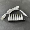 Flexible USB to DC5V Power Cord with 8 Interchangeable Connectors