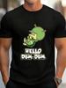 Casual Funny Men'S T-Shirt Hello Dum Dum Cartoon Character Graphic Tee Daily We