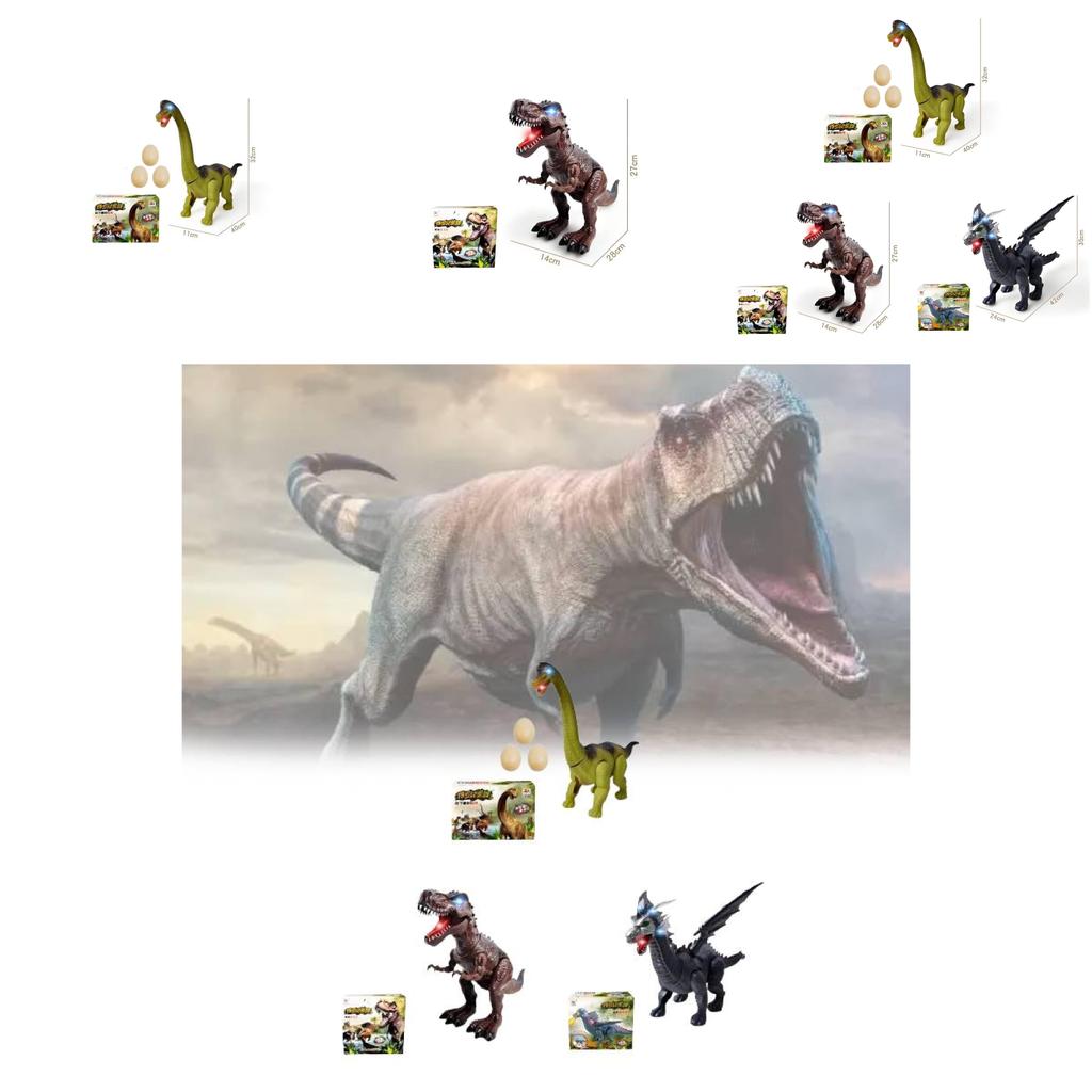 Childrens Dinosaur Toy Model With Lights For Development And Interactive Play