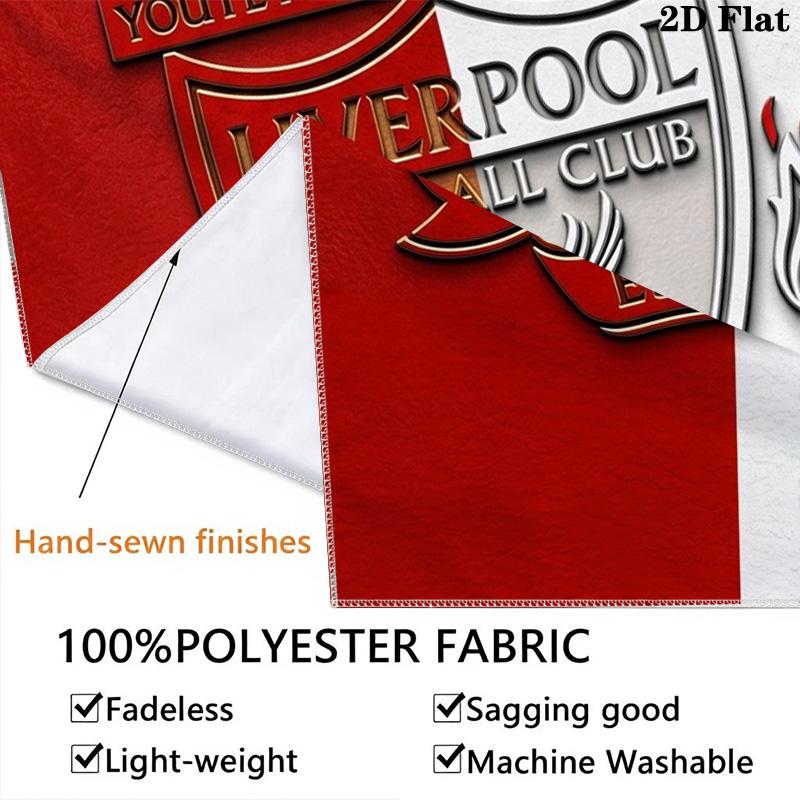 Liverpool Football Club Crest Print Tapestry Background Cloth Fashion Print Work Of Art Wall Covering Decoration Soft