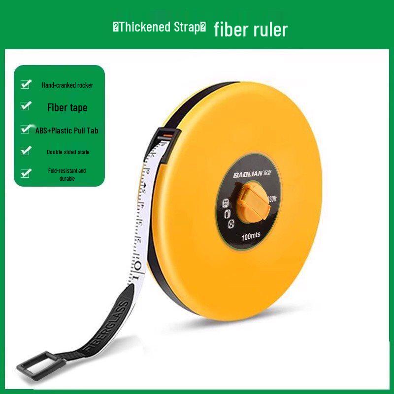 Thickened Drop-Proof Fiber Tape Measure for Engineering Surveys - 10/20/30/50m