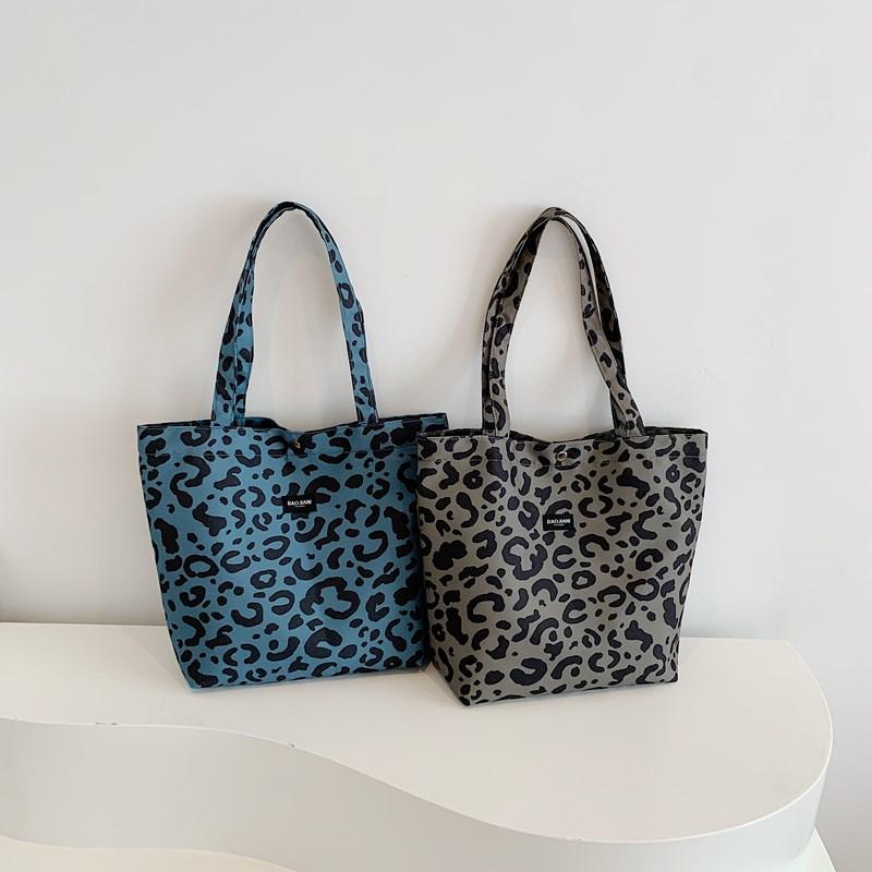 Velkokapacitní taška tote Leopardí potisk Nápis Kabelka Dámská taška přes rameno pro dojíždění