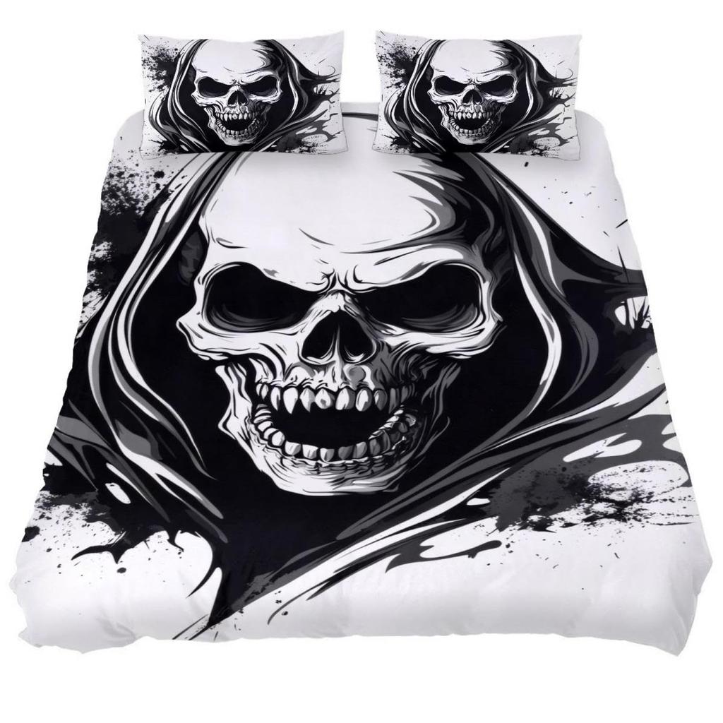 Juego de Funda Nórdica de Zombis Para Niños Hombres Tamaño King Ligero Relleno de Plumón Tema de Terror Funda de Edredón 2 Fundas de Almohada 1 Funda de Edredón Sin Edredón