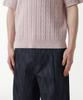 MUSINSA STANDARD Cable Crew Neck Short Sleeve Knit [Desert Pink]