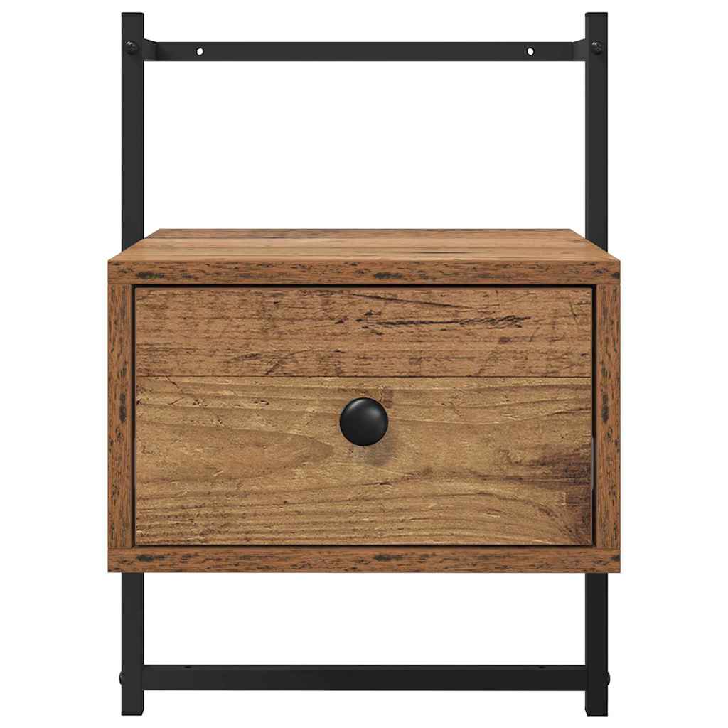 Nightstand with Drawers Reclaimed Wood Look 35 x 30 x 51 cm Engineered Wood